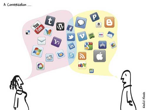 Slogans in Internet-based peers communication